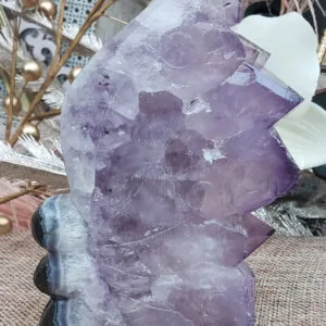 Amethyst Fairy, main product view showing purple quartz color, banding, and crystal sparkle