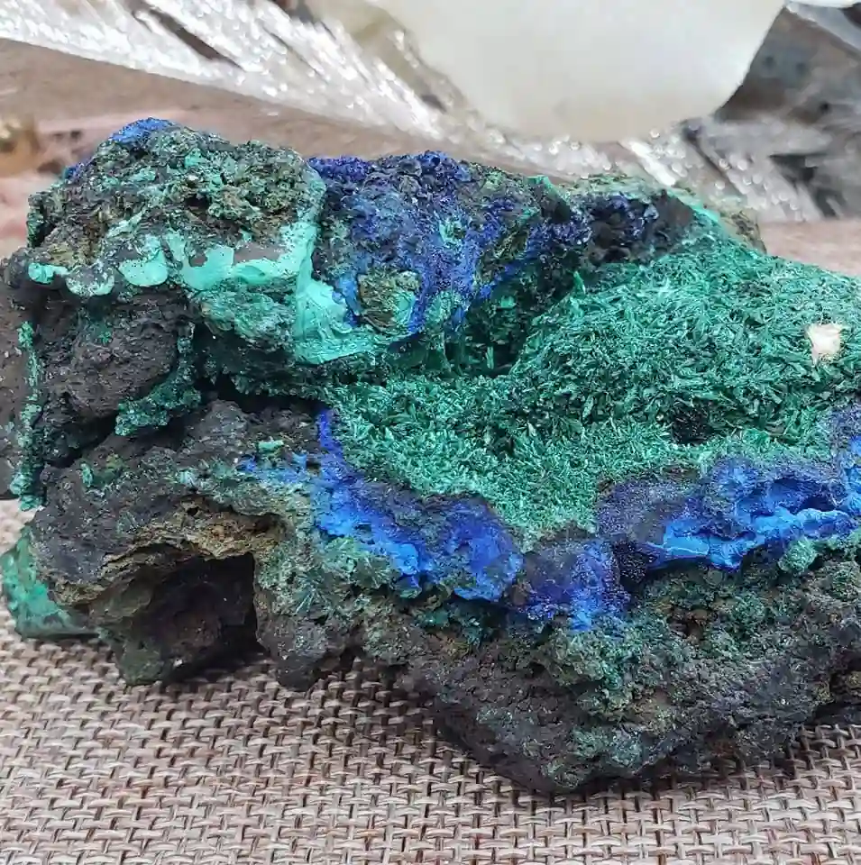 North Mankato crystal shop blue and green natural mineral specimen