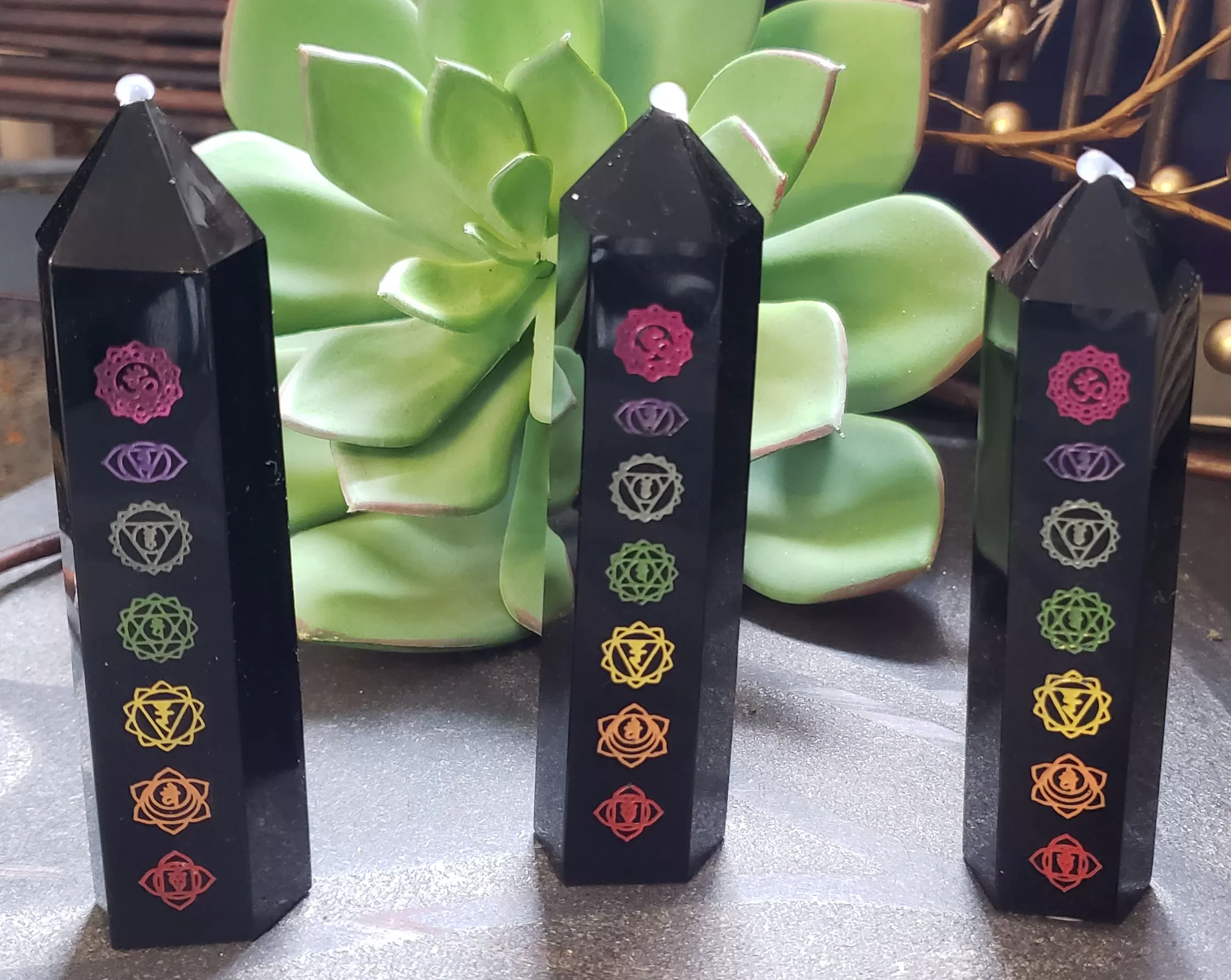 Black Obsidian Chakra Tower (no dc yet)
