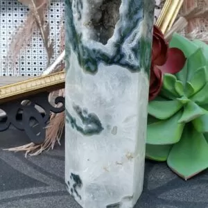 XL Moss Agate with Druzy (no dc yet)
